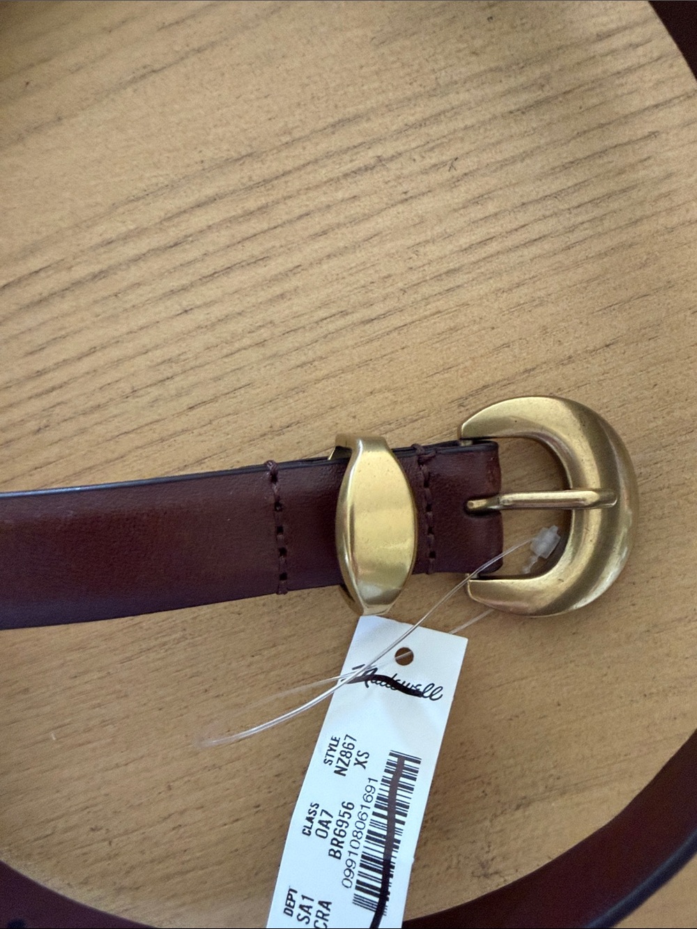 Madewell Women's Lucie Belt in Chocolate Raisin size XS - Picture 5 of 9
